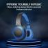 Promate LaBoca Bluetooth Headphone, Over-Ear Deep Bass Wired/Wireless Headphone with Long Paytime, Hi-Fi Sound, Built-In Mic, On-Ear Controls, Soft Earpads, Blue Color